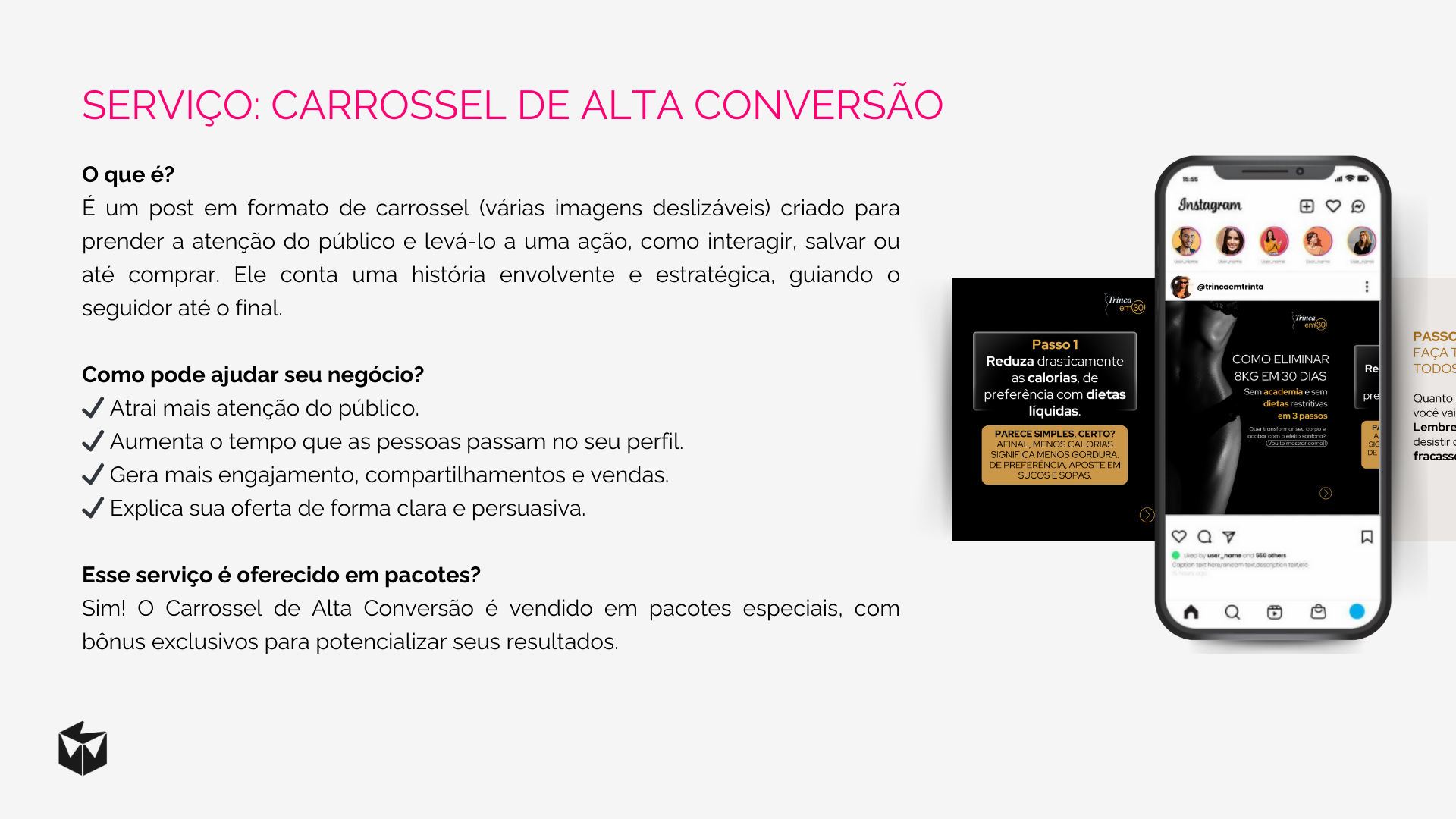 Catálogo de serviços
