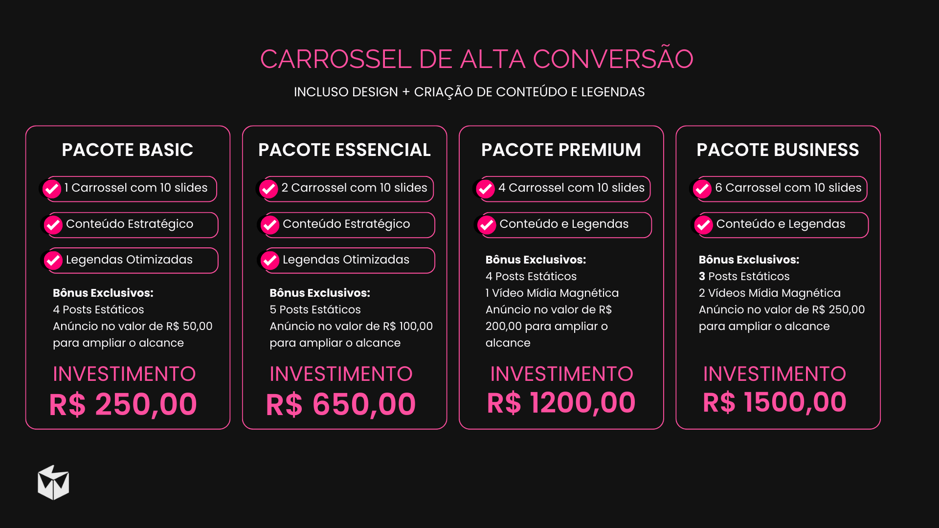Catálogo de serviços