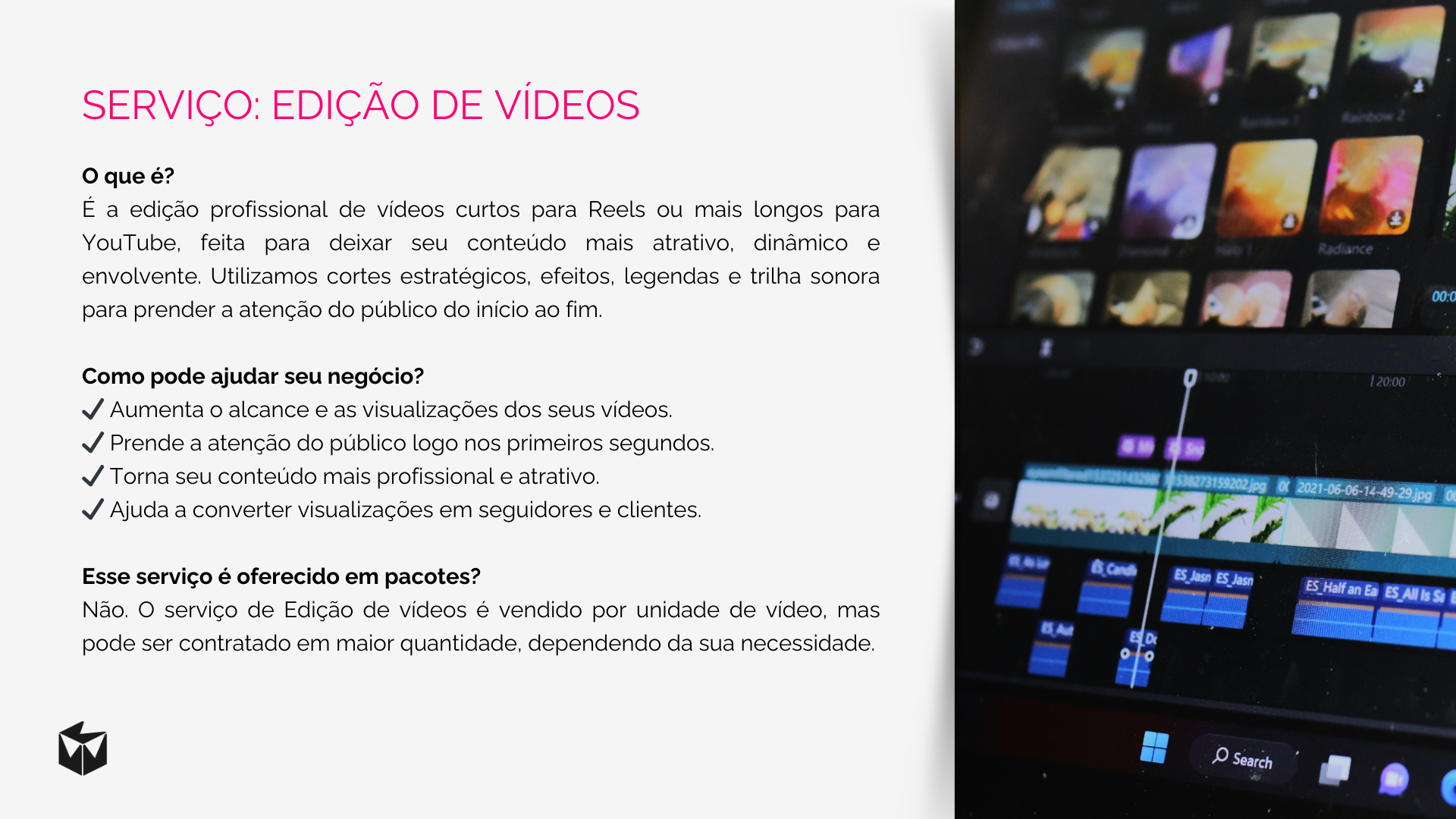 Catálogo de serviços