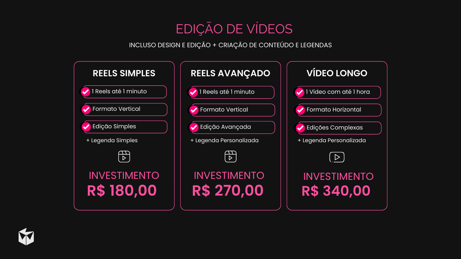 Catálogo de serviços