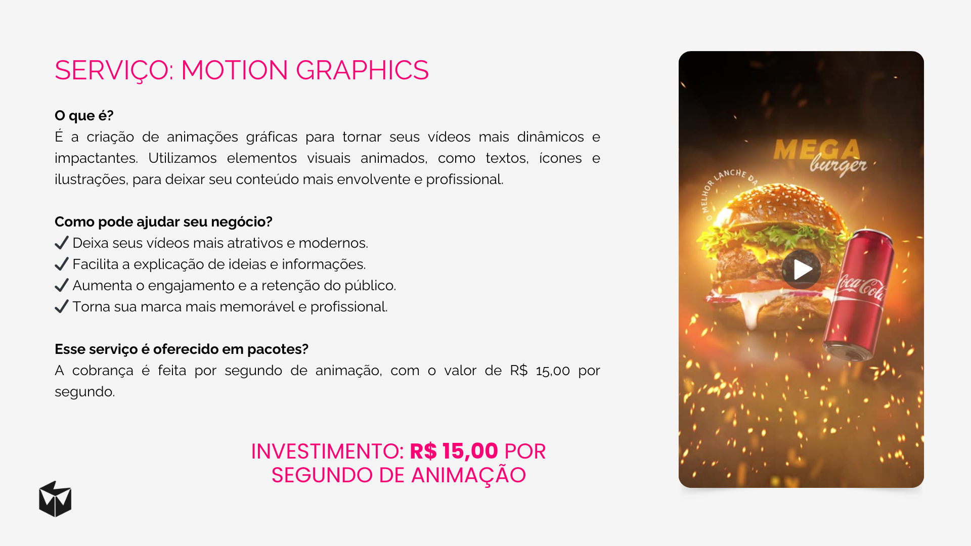 Catálogo de serviços