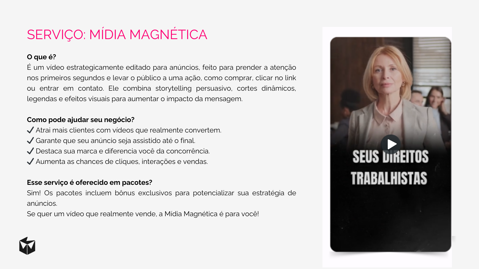 Catálogo de serviços