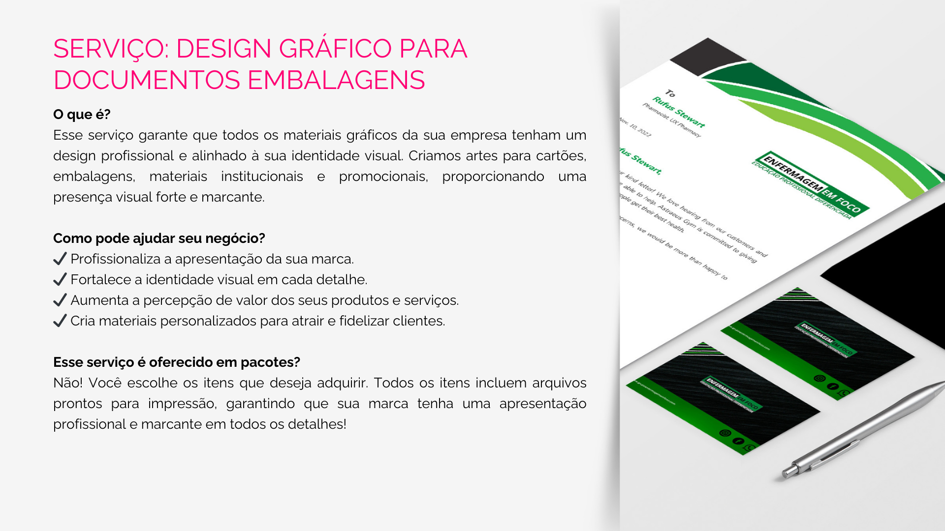 Catálogo de serviços