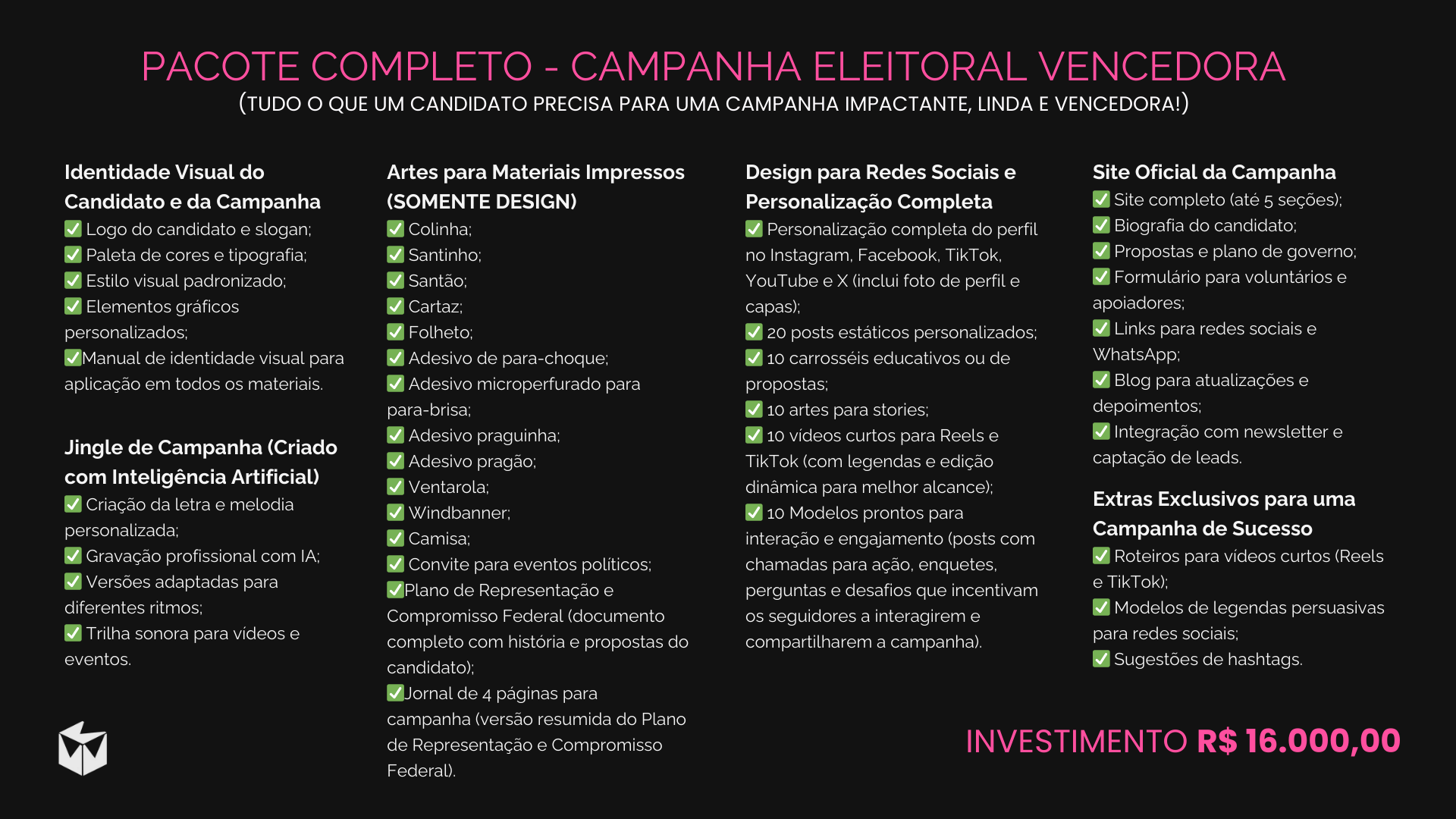 Catálogo de serviços