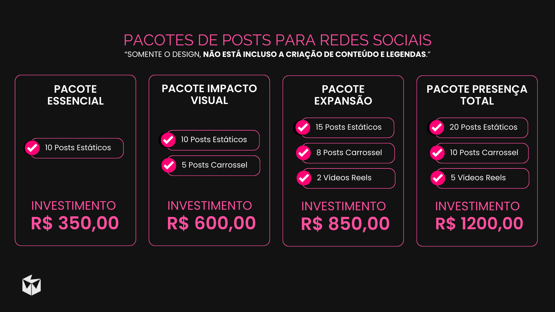 Catálogo de serviços