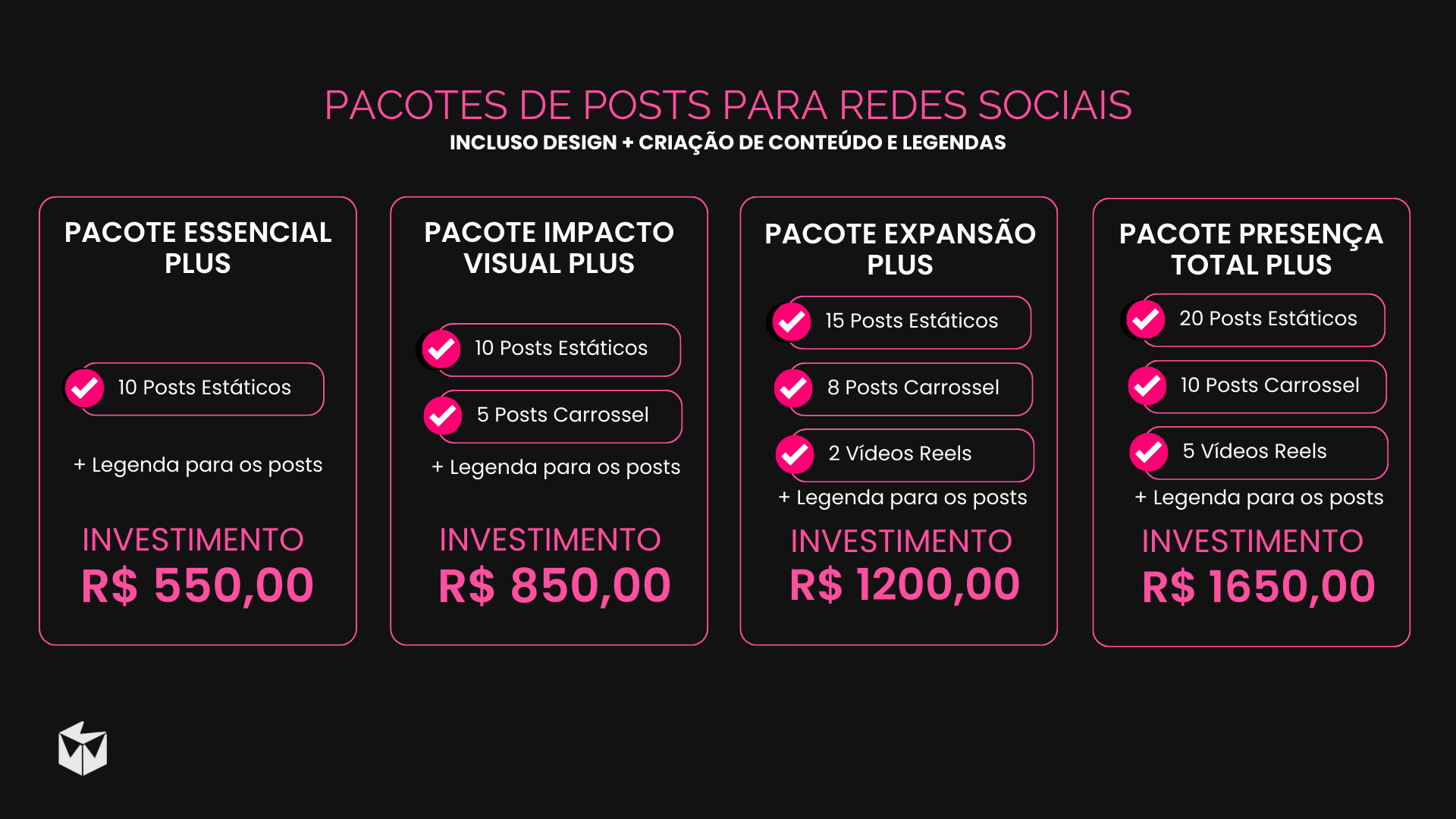 Catálogo de serviços